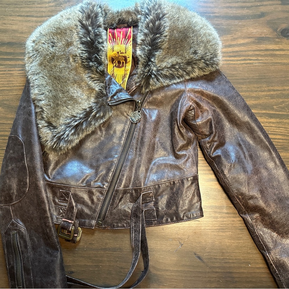100% Leather Jacket by L.A.M.B size 2 Women’s